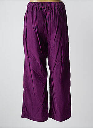 Pantalon larg buzunare talie înaltă violet AGATHE & LOUISE femeie