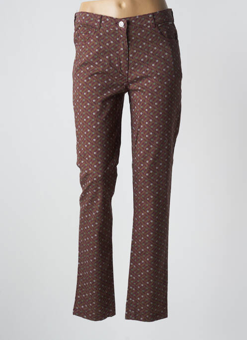 Blugi cu croială slim maro AGATHE & LOUISE femeie