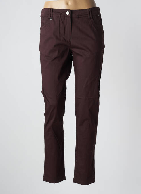 Pantalon slim maro AGATHE & LOUISE femeie