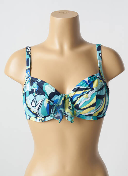 Sutien de costum de baie albastru ANTIGEL femeie