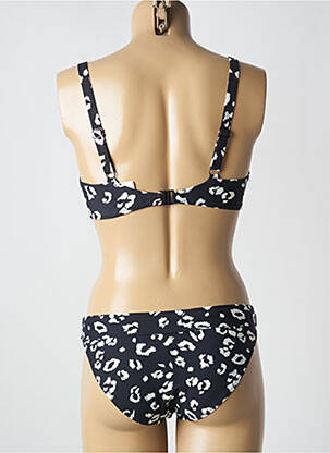 Costum de baie din două piese elasticitate sutien cupe întregi cu decolteu înalt negru LIDEA femeie
