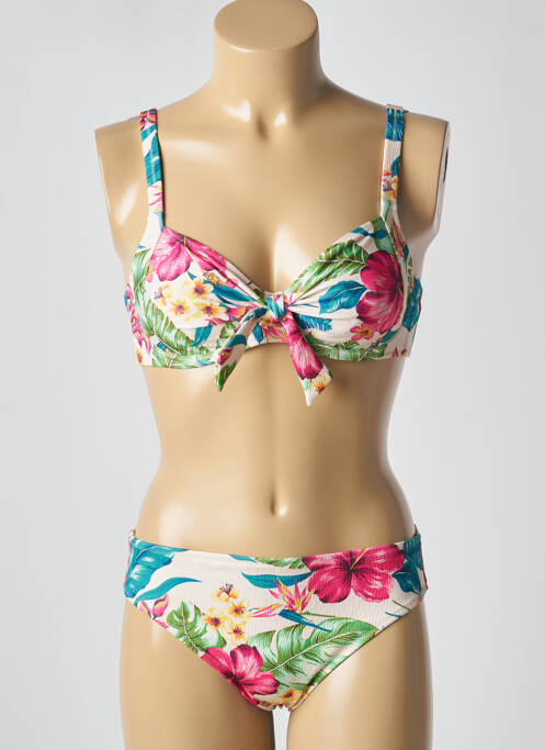 Costum de baie din două piese bej LIDEA femeie