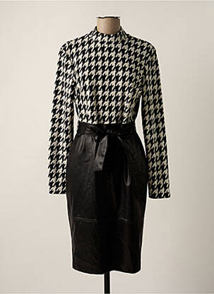 Rochie midi mâneci lungi mâneci lungi negru FRANK LYMAN femeie