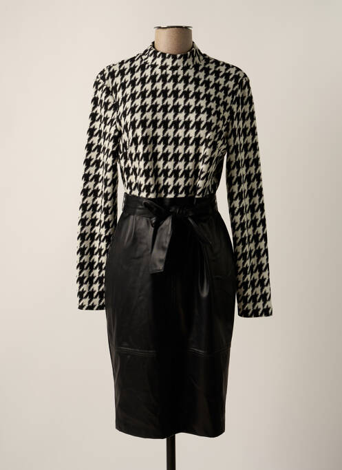 Rochie midi mâneci lungi mâneci lungi negru FRANK LYMAN femme