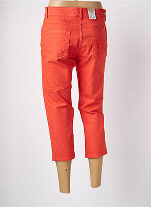Pantalon trei sferturi buzunare portocalie ZERRES femeie