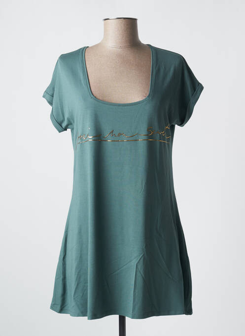 Tunică mâneci scurte verde KARIN HERTZ femeie