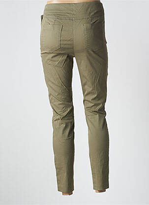 Jegging țesătură poplin talie înaltă verde ADELINA BY SCHEITER femeie