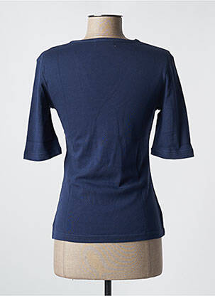 Tricou guler în v mâneci scurte albastru SOIE POUR SOI femeie