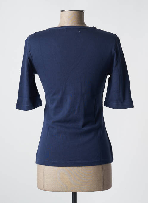 Tricou guler în v mâneci scurte albastru SOIE POUR SOI femme