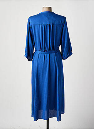 Rochie lungă croială fluidă mâneci 3/4 albastru GERARD DAREL femeie