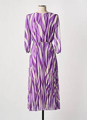 Rochie lungă mâneci lungi mâneci lungi violet SENES femeie