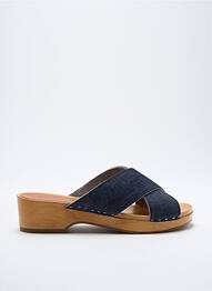 Mulete/saboți semi compensat toc de 4 la 6 cm albastru LES SPARTIATES PHOCEENNES femme