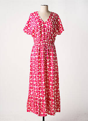 Rochie lungă roz ICHI femeie