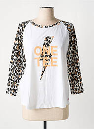 Top alb ONE TEE femeie