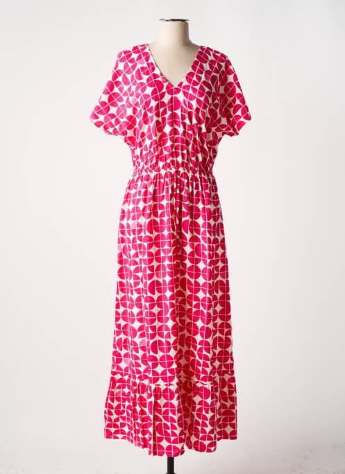 Rochie lungă roz ICHI femeie