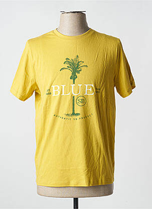 Tricou croială dreaptă mâneci scurte galben SERGE BLANCO bărbat