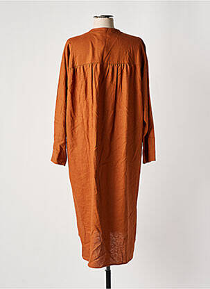 Rochie midi mâneci lungi mâneci lungi maro MUS & BOMBON femeie