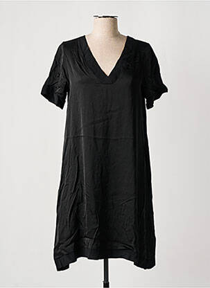 Rochie midi croială fluidă mâneci scurte negru PAKO LITTO femeie