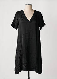 Rochie midi croială fluidă mâneci scurte negru PAKO LITTO femme