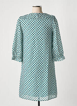 Rochie scurtă croială fluidă mâneci 3/4 verde FREEMAN T.PORTER femeie
