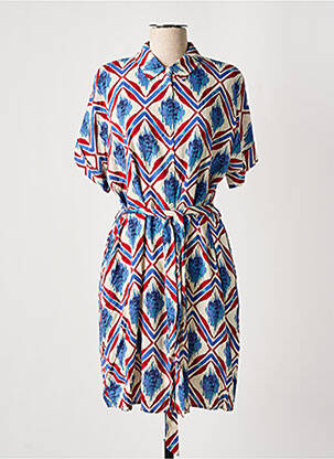 Rochie midi mâneci scurte mâneci scurte albastru FREEMAN T.PORTER femeie