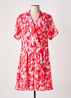 Rochie scurtă croială fluidă mâneci scurte roz MOLLY BRACKEN femeie