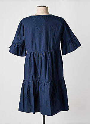 Rochie scurtă croială evazată mâneci scurte albastru MOLLY BRACKEN femeie