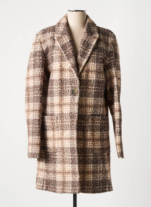 Palton lung maro SIGNE NATURE femeie