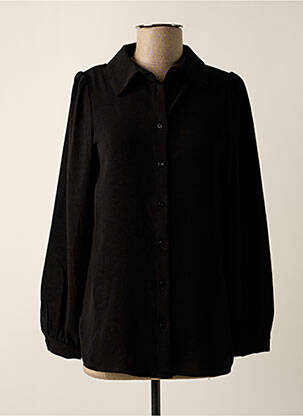 Cămașă țesătură crep mâneci lungi negru SIGNE NATURE femeie