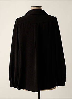 Cămașă țesătură crep mâneci lungi negru SIGNE NATURE femeie
