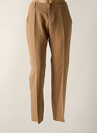 Pantalon slim talie elastică bej SIGNE NATURE femeie