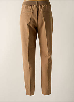 Pantalon slim talie elastică bej SIGNE NATURE femeie