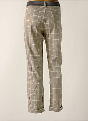 Pantalon slim talie elastică bej SIGNE NATURE femeie