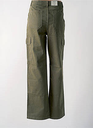 Pantalon cargo țesătură poplin mărime normală verde ONLY femeie