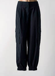 Pantalon cargo țesătură poplin talie înaltă negru Y.A.S femme