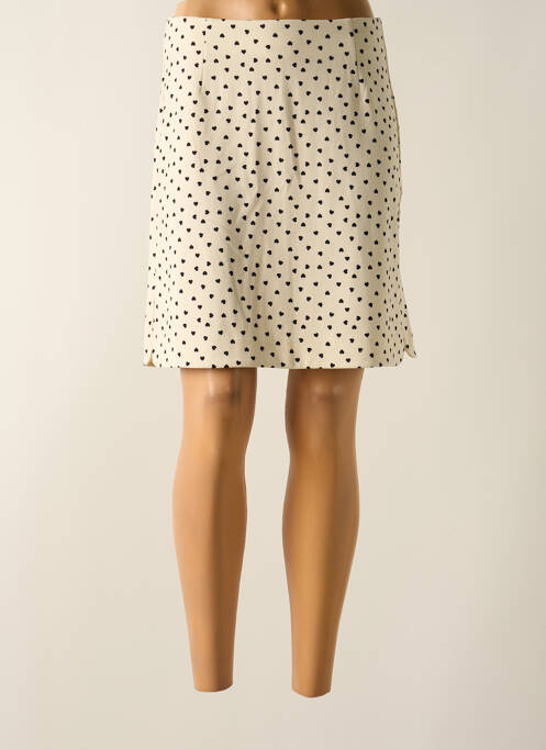 Fustă scurtă bej ICHI femeie