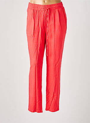 Pantalon drept țesătură poplin mărime normală portocalie VERO MODA femeie