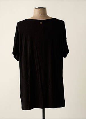 Tricou croială dreaptă mâneci scurte negru FRACOMINA femeie