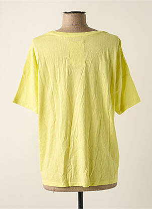 Tricou serigrafie mâneci scurte galben ONE TEE femeie