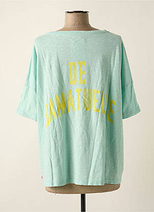 Tricou serigrafie mâneci scurte albastru ONE TEE femeie