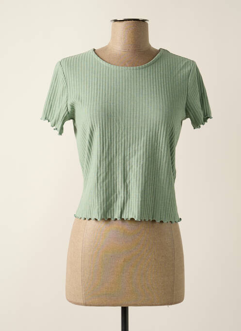 Tricou elasticitate mâneci scurte verde ONLY femme