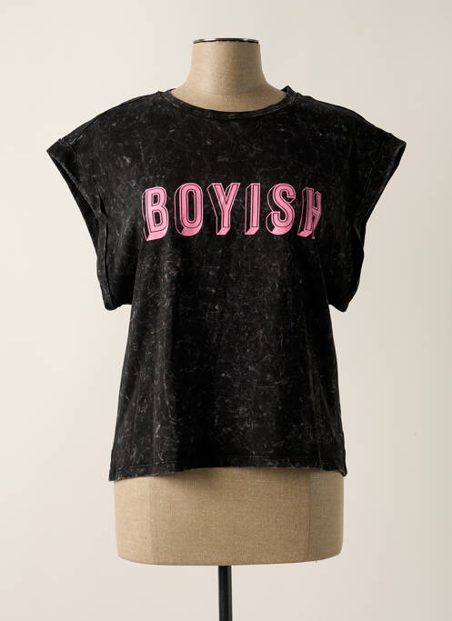 Tricou croială dreaptă mâneci scurte negru ONLY femme