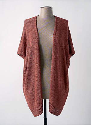 Vestă cu mâneci scurte strânsă pe partea de jos portocaliu CREAM femme