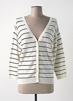 Vestă cu mâneci lungi alb CREAM femeie