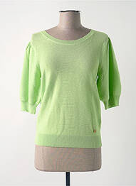 Pulover elasticitate mâneci scurte verde CREAM femeie