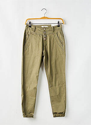 Pantalon slim buzunare verde CREAM femeie