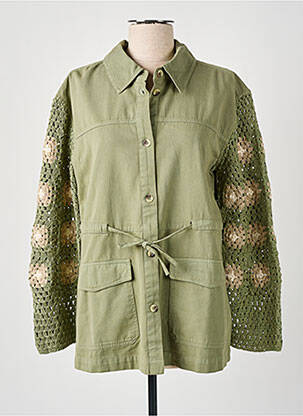 Jachete casual croială dreaptă verde CREAM femeie