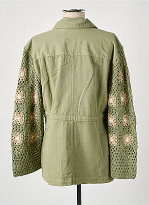 Jachete casual croială dreaptă verde CREAM femeie