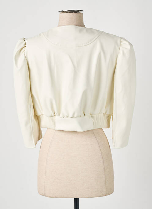 Geci din piele ecologică mâneci lungi alb FRACOMINA femme