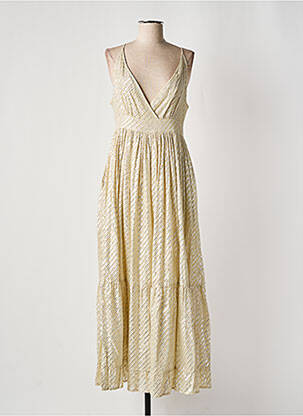 Rochie lungă bej PURPLE QUEEN femeie